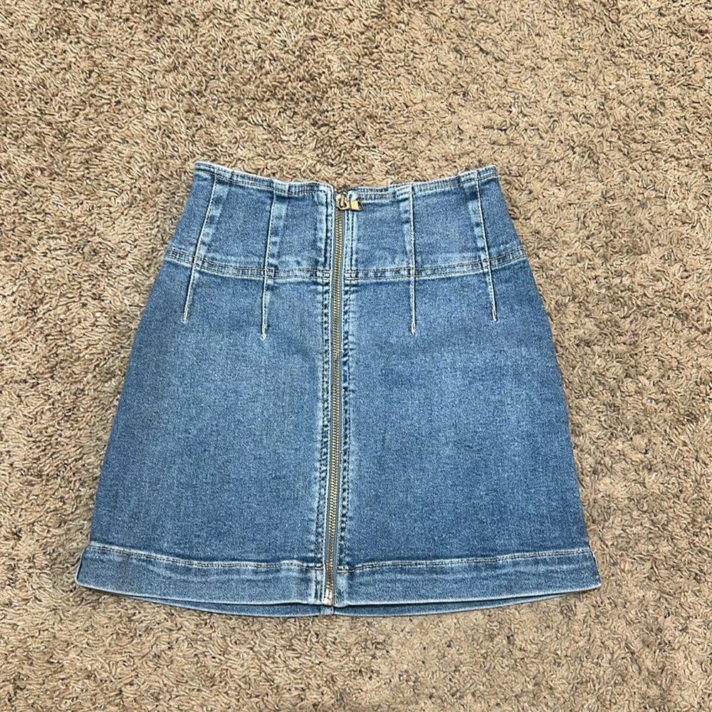We the Free Denim Mini Skirt